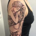 Tattoos - Mucha Inspired Half-Sleeve Tattoo - 104390